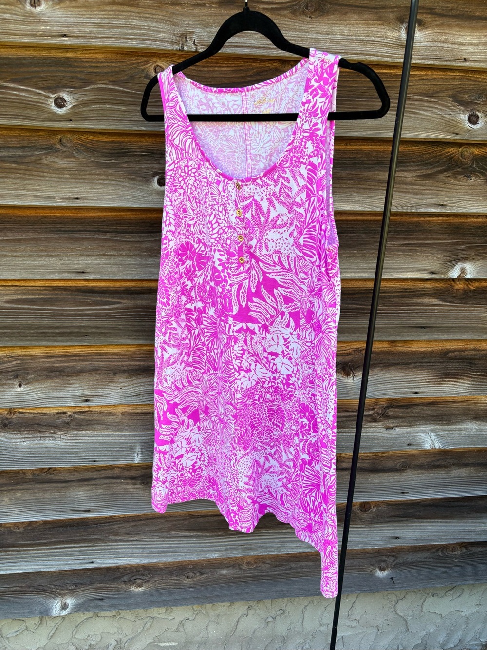 Lilly Pulitzer Pink and White Floral Tank Dress